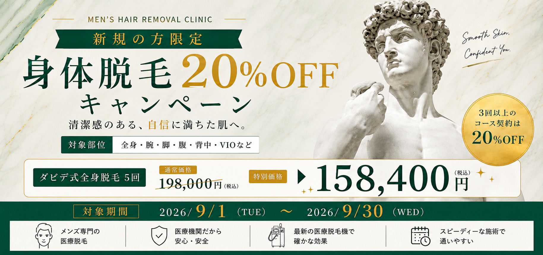 メンズ脱毛最安キャンペーン