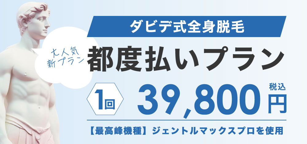 都度払いメンズ脱毛プラン