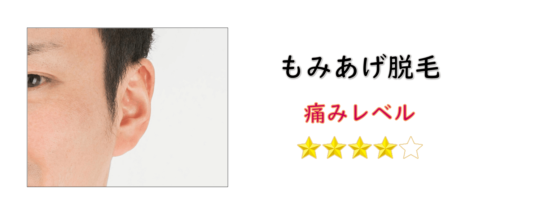 「もみあげ脱毛」に関する４つの基本ポイント



