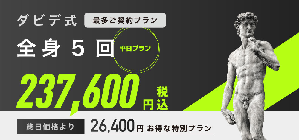 メンズ全身脱毛5回プラン
