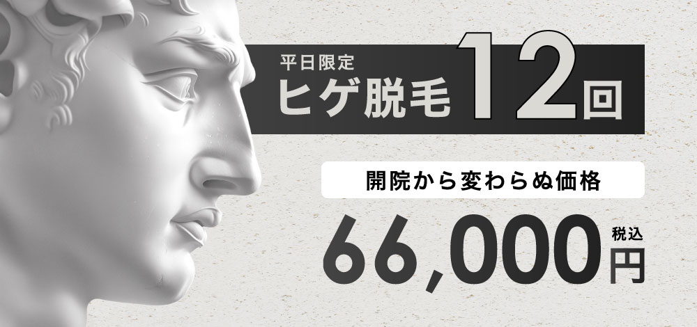 ヒゲ脱毛最大12回プラン